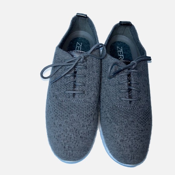 Cole Haan Zero Grand Sneakers Size 7 1/2 Gray Knit Oxford - Picture 2 of 8